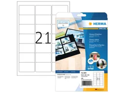 HERMA 4904 Glossy Etiketten A4 63,5x38,1mm Wit 525 stuks