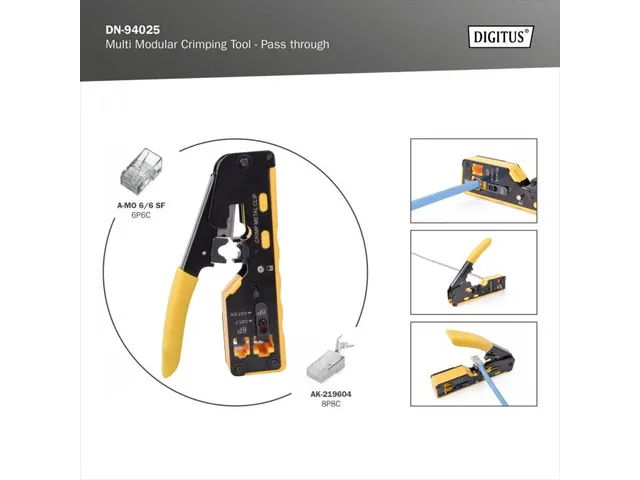 Multi-modulaire Krimptang voor doorvoerconnectoren