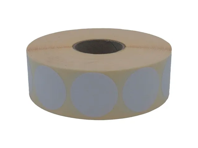 Etiket Rond Wit 35mm Op rol 2000 Stuks