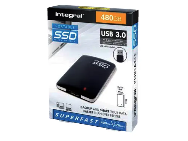 Disque dur externe Integral SSD Portable 3.0 480Go