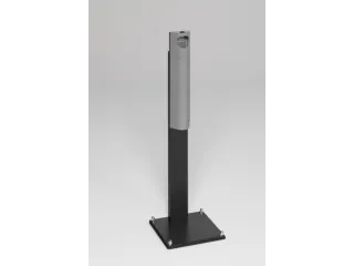 Staande Asbak 3.5 liter HXBXD 1250x310x310mm Voet Zwart Zilverkleurig - 1
