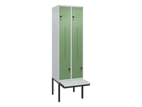 Z-garderobekast,HxBxD 2120x600x815mm,2vak,vak B 300mm,draaigrendel