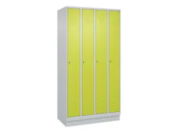 locker,HxBxD 1950x1000x500mm,4vak,vak B 250mm,cil.-slot,sokkel