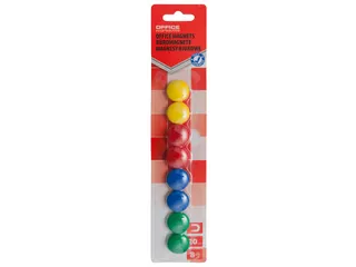 Magneten rond 20mm assorti blister - 1