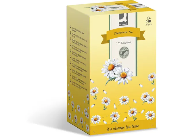 Thé Q-connect Camomille boîte de 20 sachets