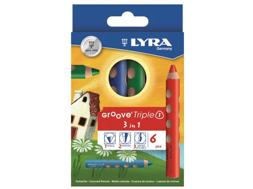 Kleurpotlood LYRA Groove Triple One 6 kleuren