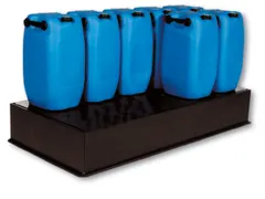 Opvangbak Hdpe Bxdxh 1870x1270x155mm V. 5x220l Pe Plaat Geperf 225l