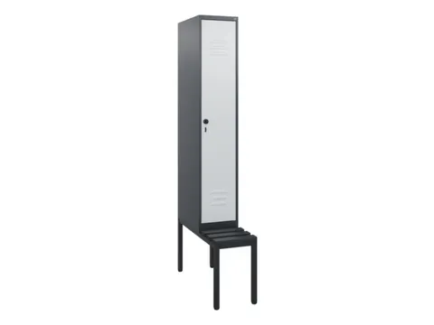Armoire vestiaire avec banc HxlxP 1950x300x815mm 1compart.