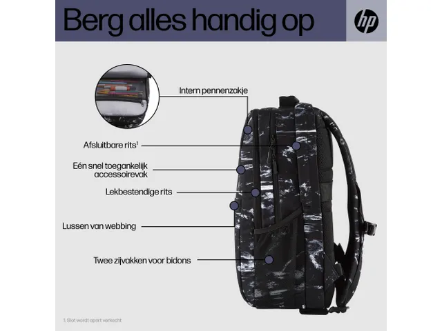 Hp Campus Xl Notebook Laptoptas Backpack 16 Inch Marble Stone