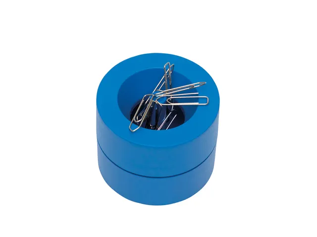 Papercliphouder MAULpro magnetisch recycled Ø73x60mm blauw