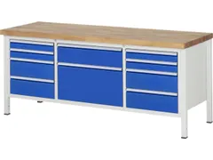 werkbank,HxBxD 840-1040x2000x700mm,beukblad,draagverm. 1250kg,4voeten