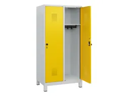 schoollocker,HxBxD 1630x800x500mm,2vak,vak B 400mm,draaigrendel,voeten