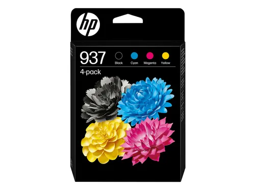 HP 937 Inktcartridge Zwart + 3 Kleuren Origineel 6C400NE