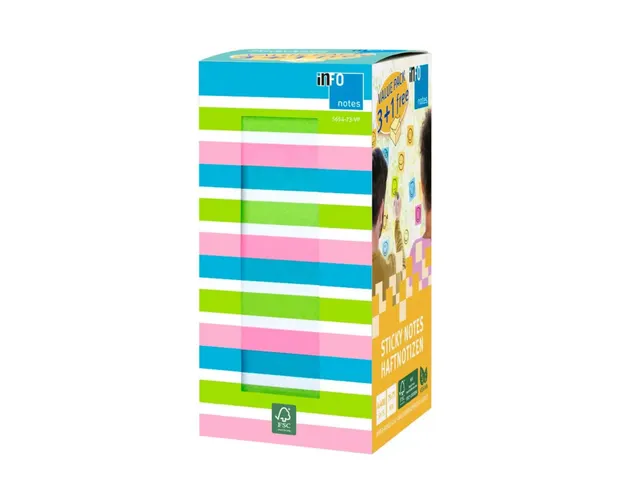 75X75Mm 400 Feuilles Pack Économique 100X Bleu Brillant 50X Blanc 100