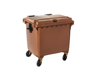 Contivia 4,vuilnisbak 4wielen 1100 L bruin - 1