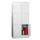 lockerkast,HxBxD 1850x800x500mm,2x3vakken,RAL7035,front RAL3000