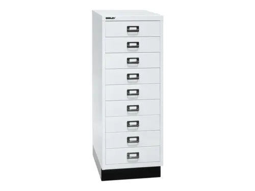 kantoor-ladekast HxBxD 940x349x432mm 9 laden romp verkeerswit staal