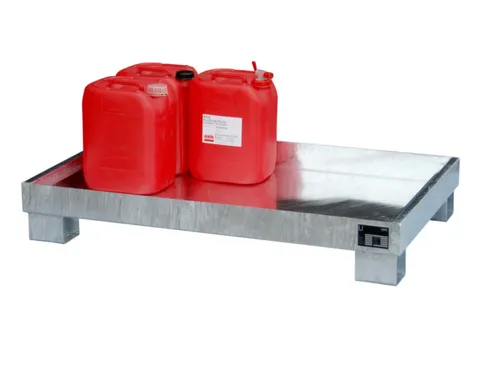 Opvangbak Staalplaat 205x1300x800mm Opvangvol. 84l Open Verzinkt
