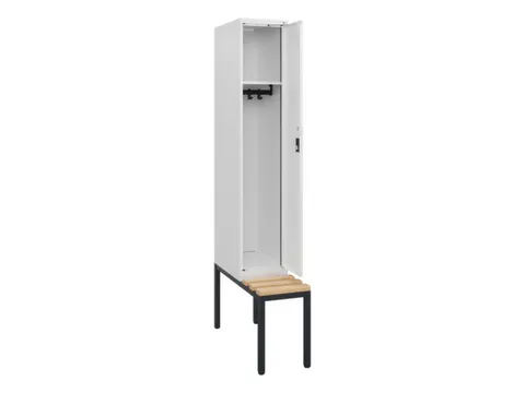 locker met bank,HxBxD 1950x300x815mm,1vak,vak B 300mm,cilinderslot
