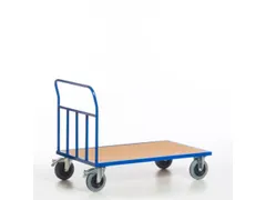 kopwandwagen,draagverm. 500kg,laadvl. LxB 1000x700mm,houtplaat,1wand