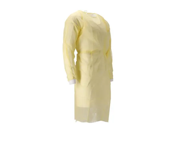 Blouse isolante PP non tissé sans latex Regular Jaune 100 pièces