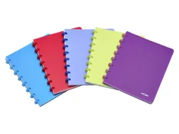 Schrift Atoma A5 blanco 144blz 90gr PP transparant assorti