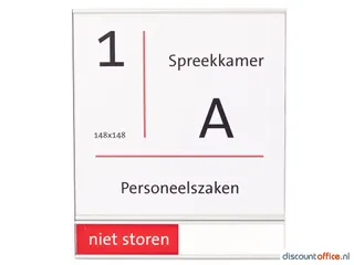 Deurbord 148x180mm Niet Storen Tekststrook - 1