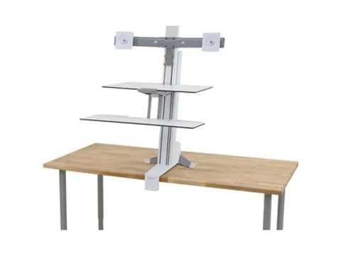 Werkstation Sta Bureau Workfit S Duo Wit