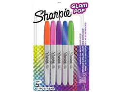 Viltstift Sharpie Glampop fijn assorti blister à 5 stuks