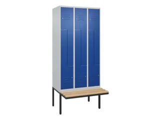 Z-garderobekast,HxBxD 2120x900x815mm,6vak,vak B 300mm,cil.-slot - 1