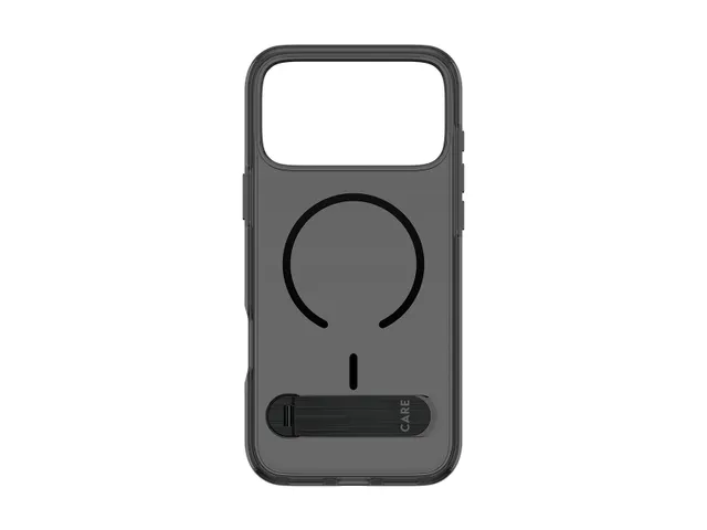PanzerGlass CARE by Kickstand Case Smokey w. Black MagSafe iPhon