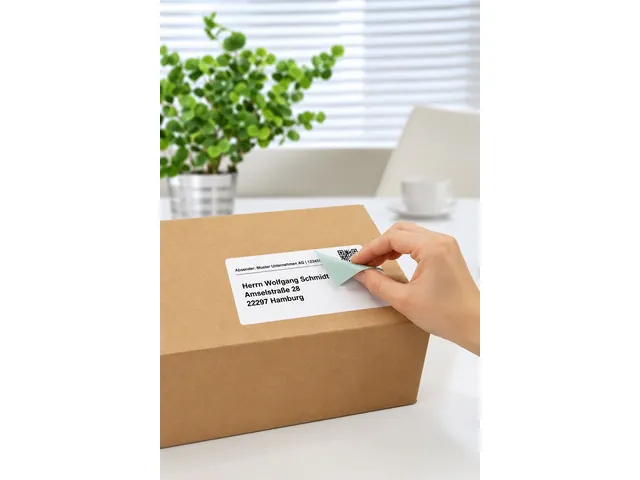 Verzendetiket Avery Block-out, 99,1 x 67,7mm wit doos 100 vel, 8 etike