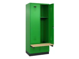 locker met bank,HxBxD 1950x800x815mm,2vak,vak B 400mm,cilinderslot
