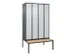 locker voor scheiding van kleding,HxBxD 2120x1200x815mm,4vak