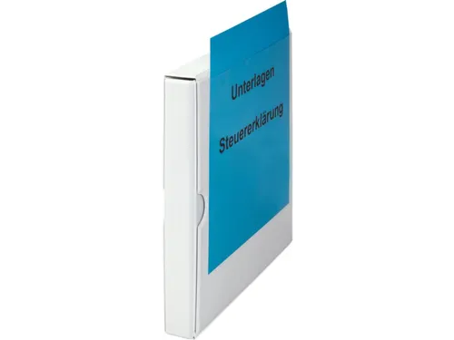 ringmap-set,1ringmap en 1verpakkingskarton,DIN A4,rug B 72mm,PVC,wit