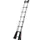 telescopische aanlegladder,11trede(n),balk L 0,87-3,5m,geëloxeerd