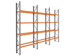 palletstelling,basis+2xaanbouw,HxBxD 4620x5875x750mm,vakl. 3000kg