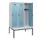 locker met bank,HxBxD 1950x1200x815mm,3vak,vak B 400mm,draaigrendel