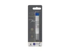 Balpenvulling Parker Quinkflow medium blauw blister à 3 stuks