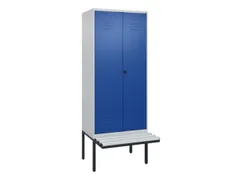 armoire vestiaire noir et blanc HxlxP 2120x800x815mm 2compart.