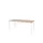 Domino Basic Tafel Vaste Hoogte 1800x800mm Hav/Kers 25mm Wit 4-Poots