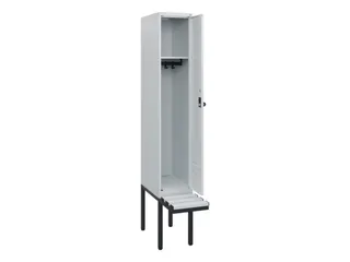 locker met bank,HxBxD 1950x300x815mm,1vak,vak B 300mm,draaigrendel - 2