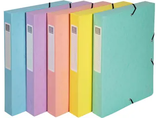 Aquarel elastobox uit glanskarton A4+ 4 cm assorti - 1