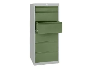 ladekast HxBxD 1200x500x600mm 6laden slot RAL7035 front RAL6011 - 2