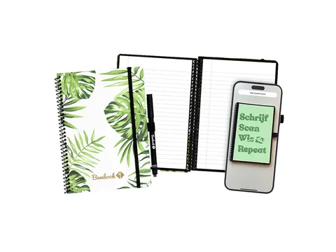 Notitieboek Bambook Tropical A5 lijn 40pagina's uitwisbaar