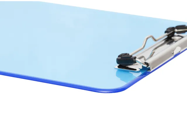 Klembord MAUL A4 staand transparant PS neon blauw