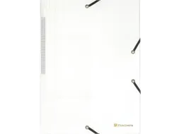 Elastomap 3 kleppen polypropyleen 5/10de Ondoorschijnend A4 Wit