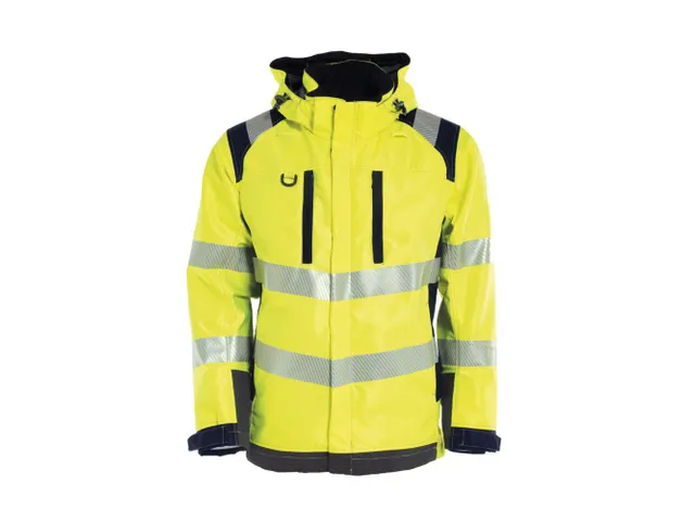 Tranemo 513594 jas, fluo geel/marineblauw, maat L, per stuk