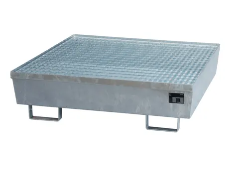 Opvangbak 4x 200l Opvangvol. 245l Vuurverzinkt 335x1200x1200mm Rooster