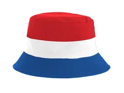 Feesthoed rood wit blauw en oranje one size omkeerbaar